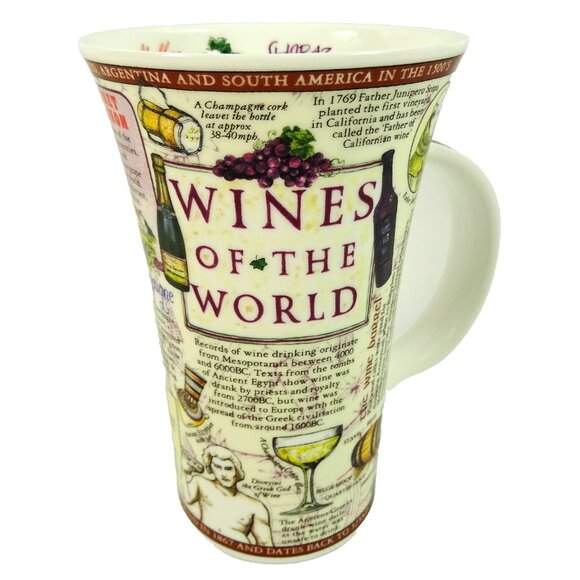 Dunoon Wines of the World Coffee Mug Tall Large Fine Bone China - Picture 4 of 9